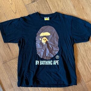 Bape Black Tee with Iconic Ape Graphic
